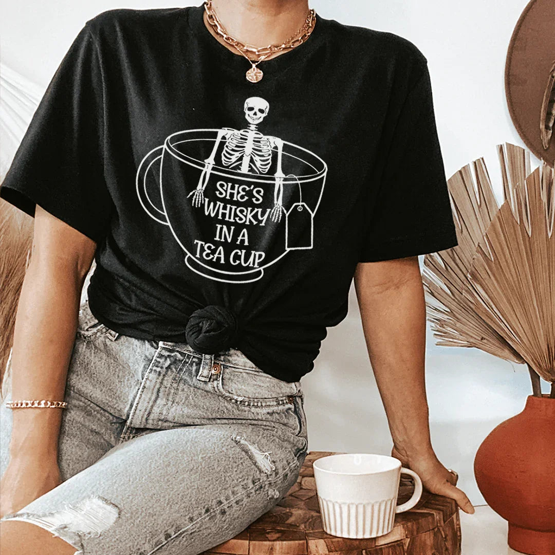 She's Whisky In A Tea Cup Tee Peachy Sunday T-Shirt