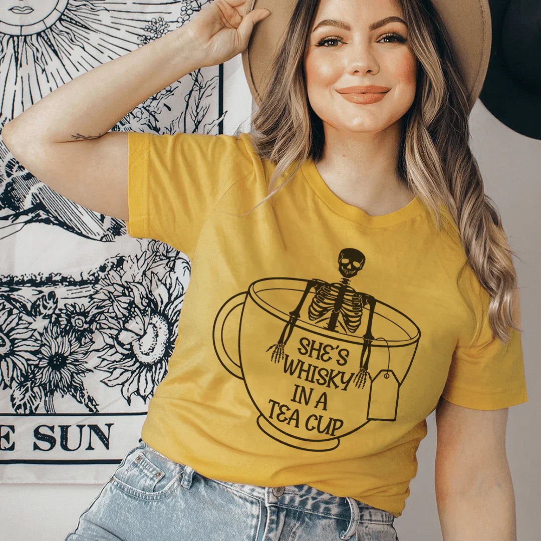 She's Whisky In A Tea Cup Tee Peachy Sunday T-Shirt