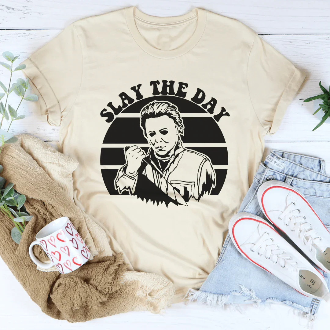 Slay The Day Tee Heather Dust / S Peachy Sunday T-Shirt