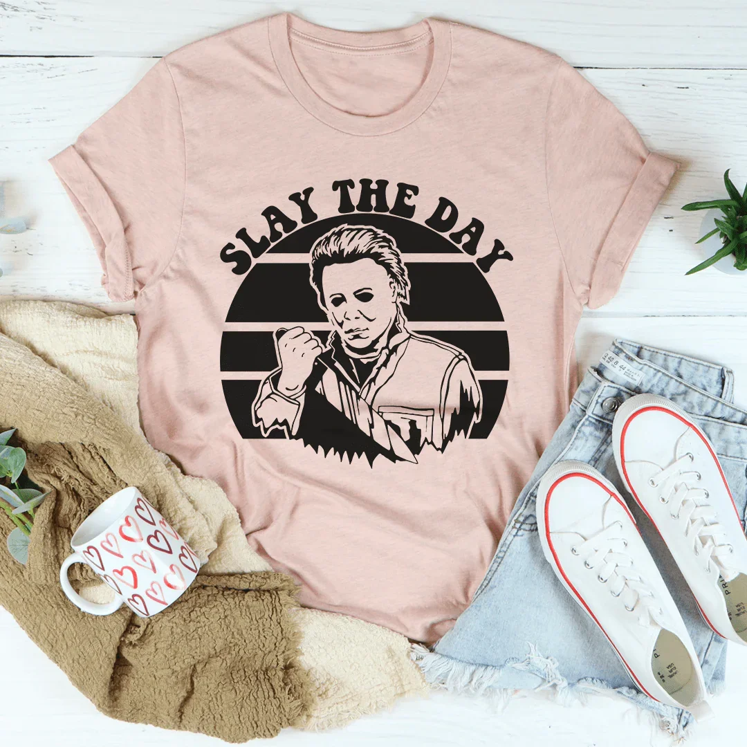 Slay The Day Tee Heather Prism Peach / S Peachy Sunday T-Shirt