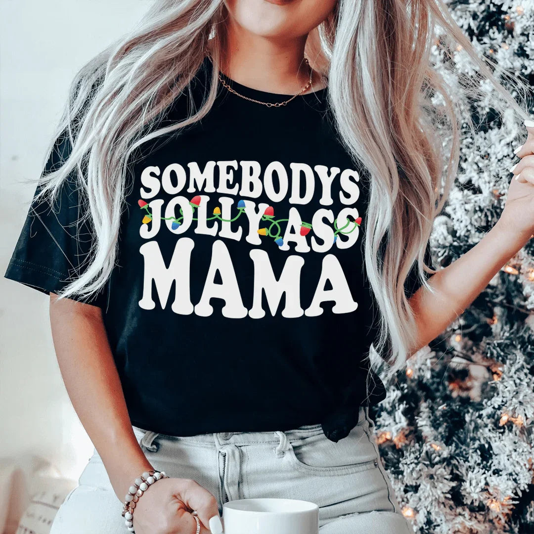 Somebody's Jolly Mama Tee Peachy Sunday T-Shirt