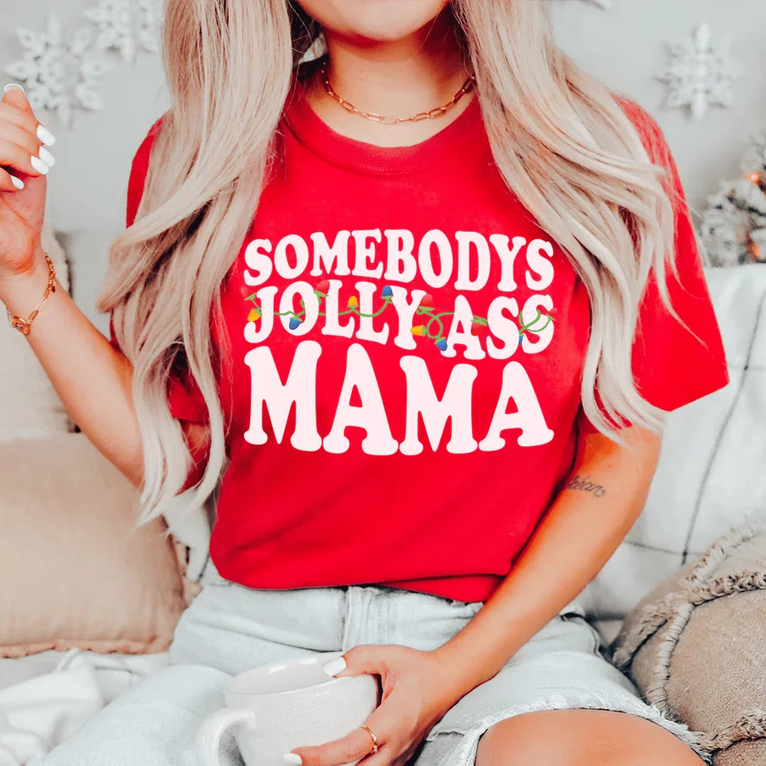 Somebody's Jolly Mama Tee Peachy Sunday T-Shirt