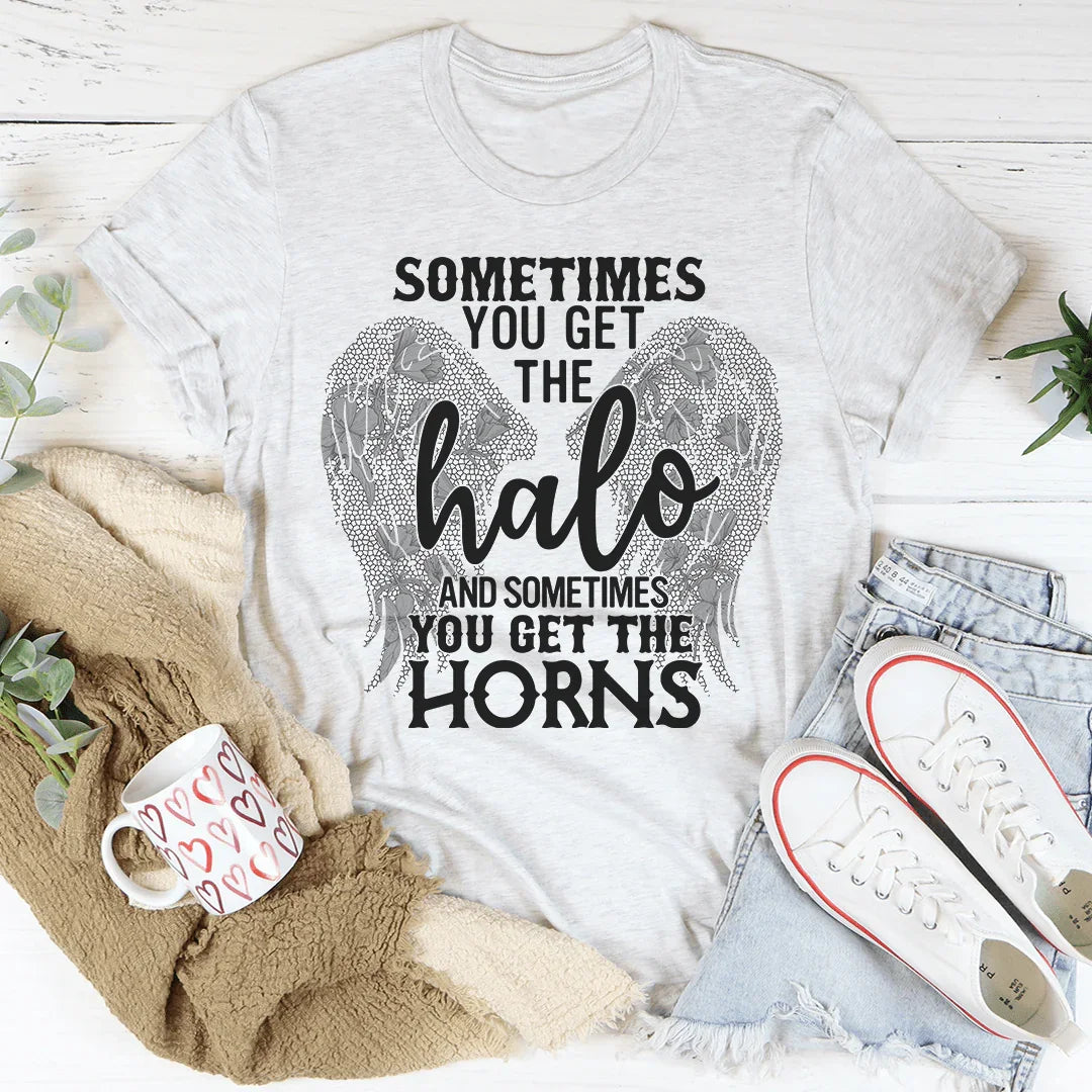 Sometimes You Get The Halo And Sometimes You Get The Horns Tee Ash / S Peachy Sunday T-Shirt