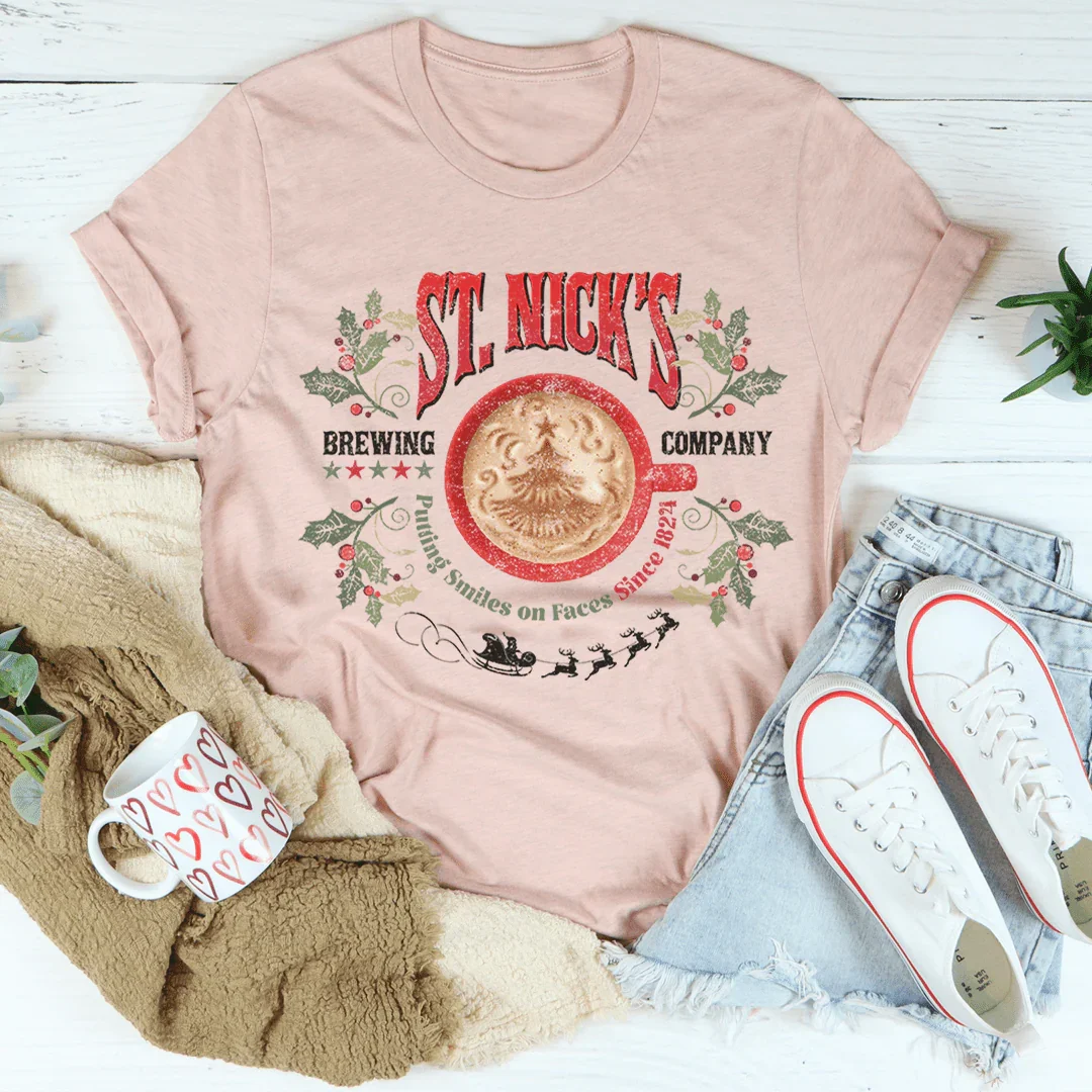 St Nicholas Brewing Co Tee Heather Prism Peach / S Peachy Sunday T-Shirt