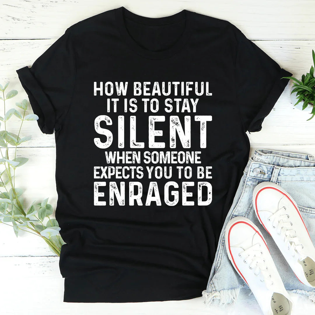 Stay Silent Tee Black Heather / S Peachy Sunday T-Shirt