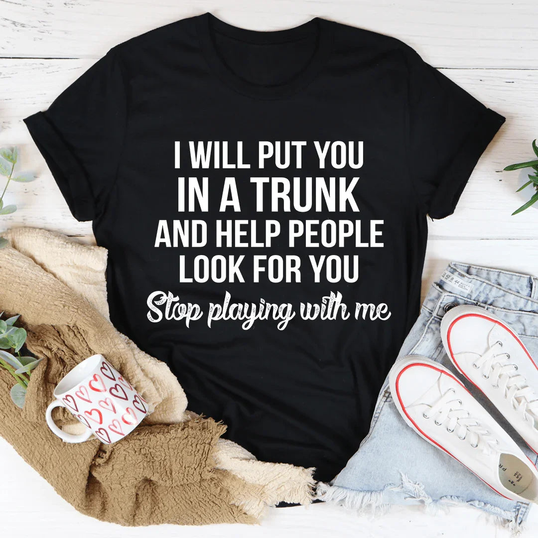 Stop Playing With Me Tee Black Heather / S Peachy Sunday T-Shirt