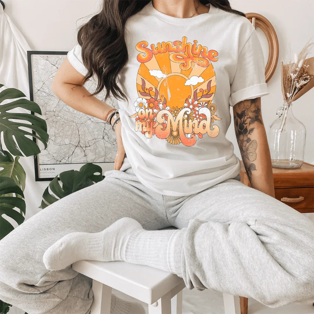 Sunshine On My Mind Tee White / S Peachy Sunday T-Shirt