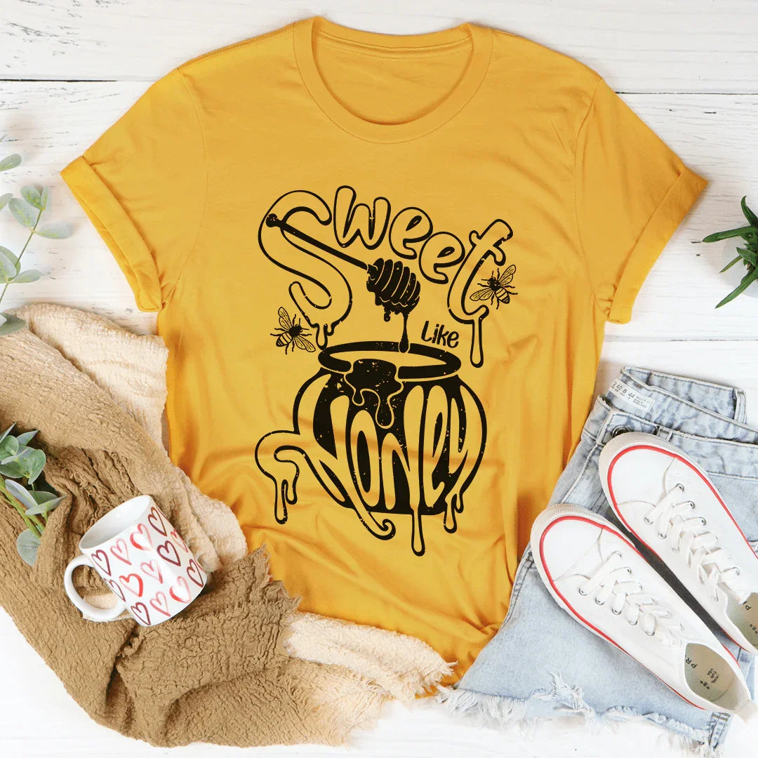 Sweet Like Honey Tee Mustard / S Peachy Sunday T-Shirt