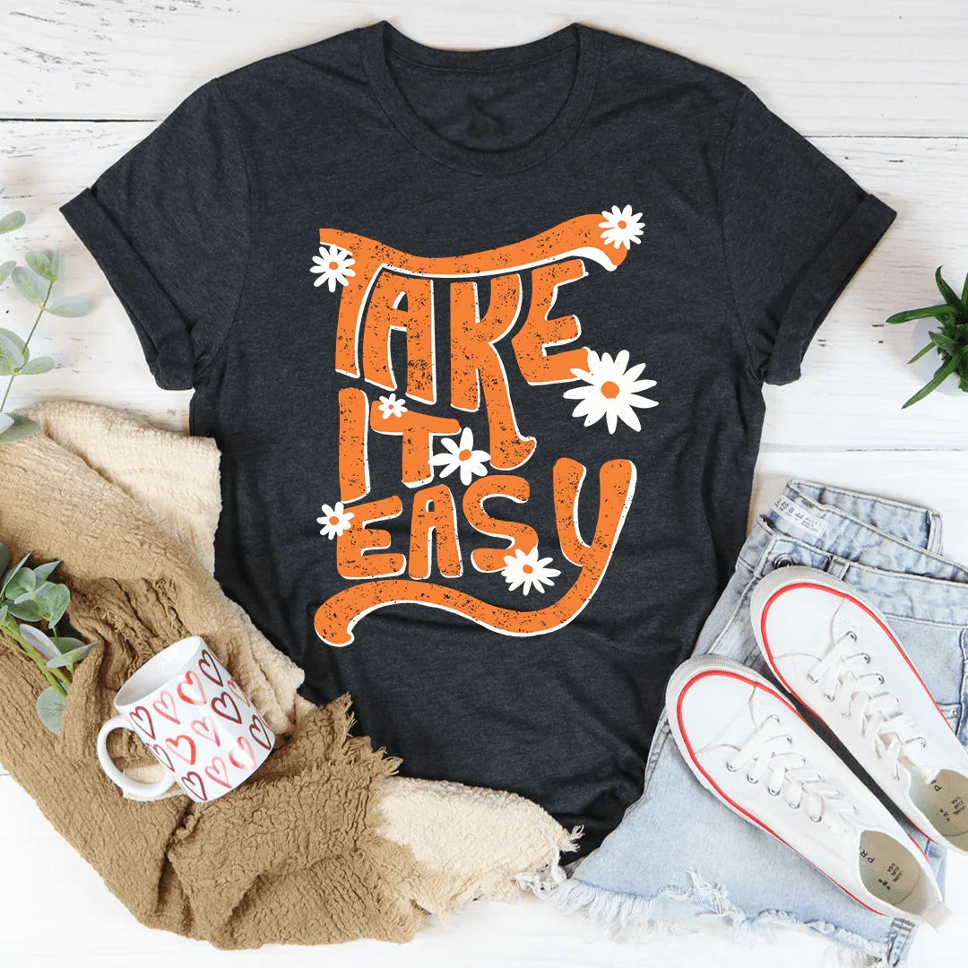 Take It Easy Tee Dark Grey Heather / S Peachy Sunday T-Shirt