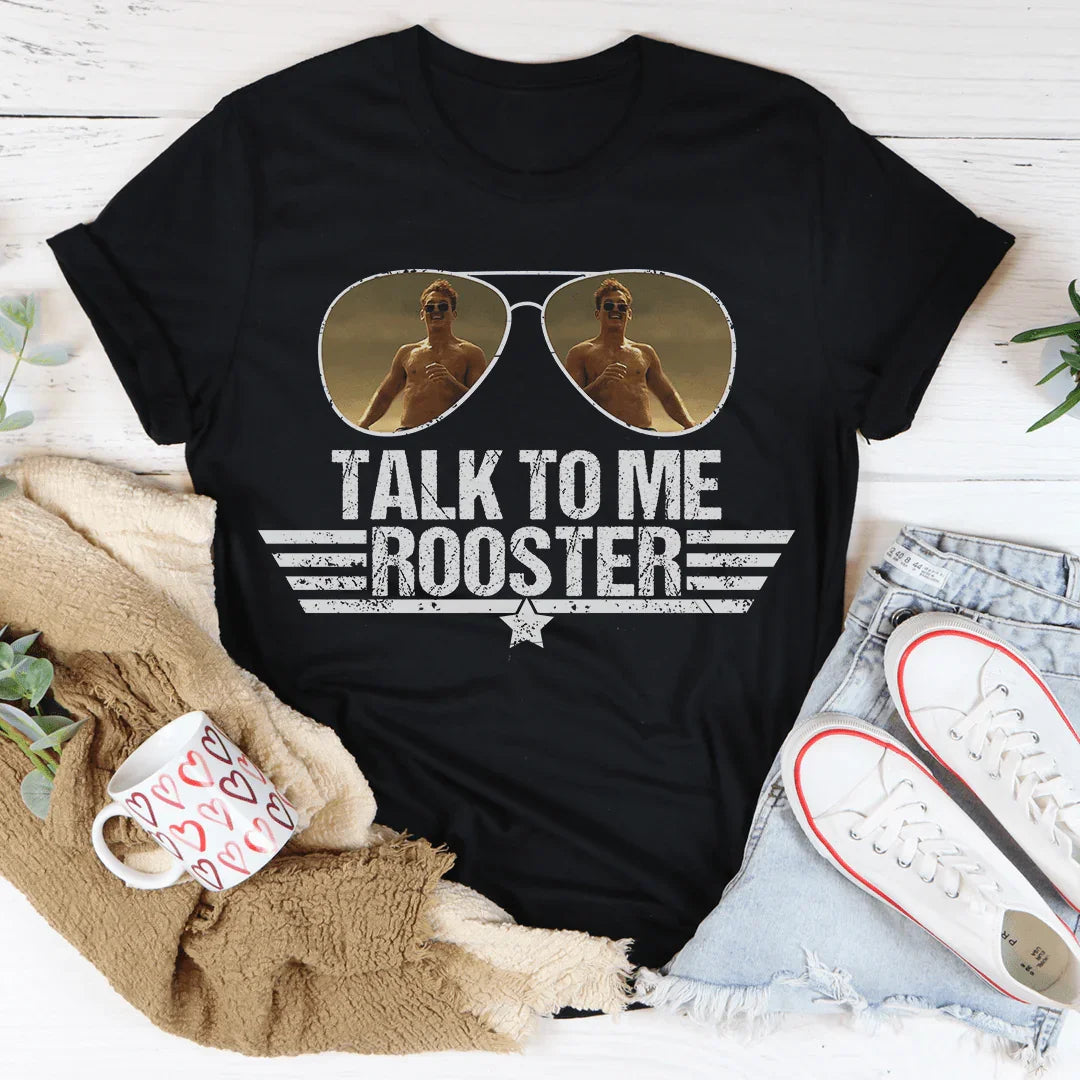 Talk To Me Rooster Tee Black Heather / S Peachy Sunday T-Shirt