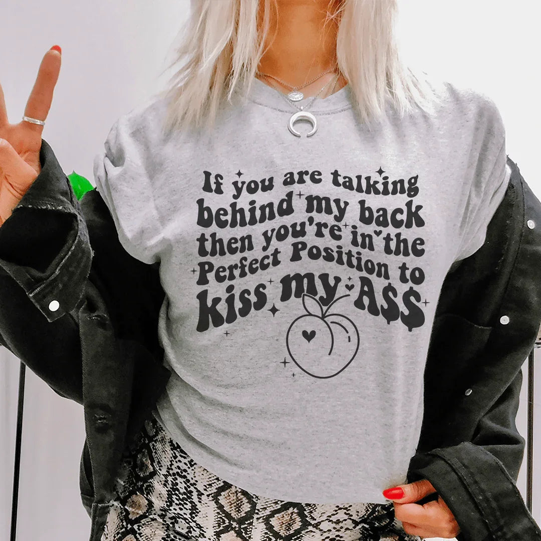 Talking Behind My Back Tee Athletic Heather / S Peachy Sunday T-Shirt