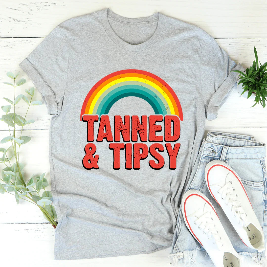 Tanned & Tipsy Tee Athletic Heather / S Peachy Sunday T-Shirt