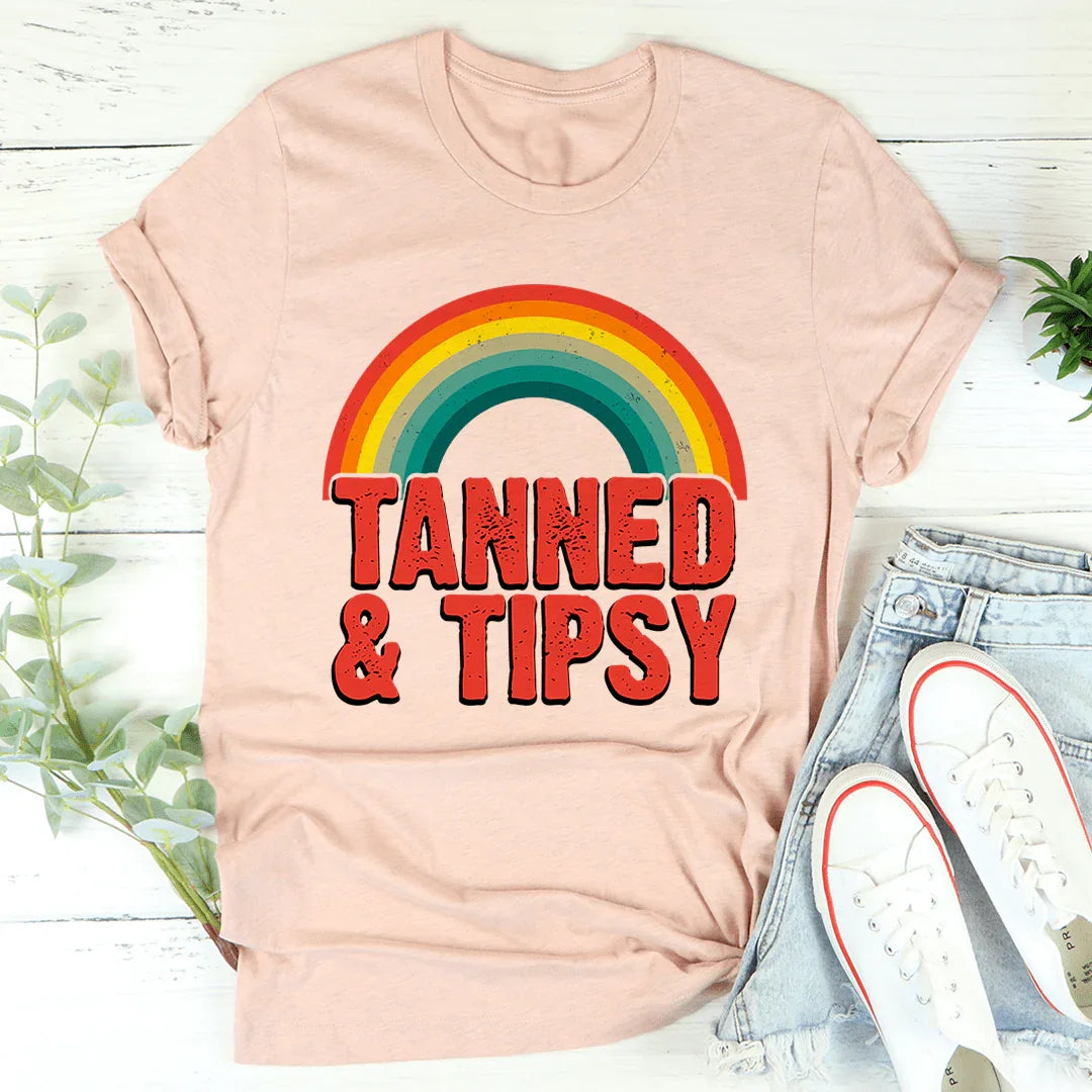 Tanned & Tipsy Tee Heather Prism Peach / S Peachy Sunday T-Shirt