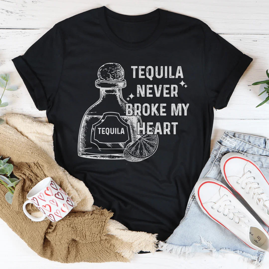 Tequila Never Broke My Heart Tee Peachy Sunday T-Shirt