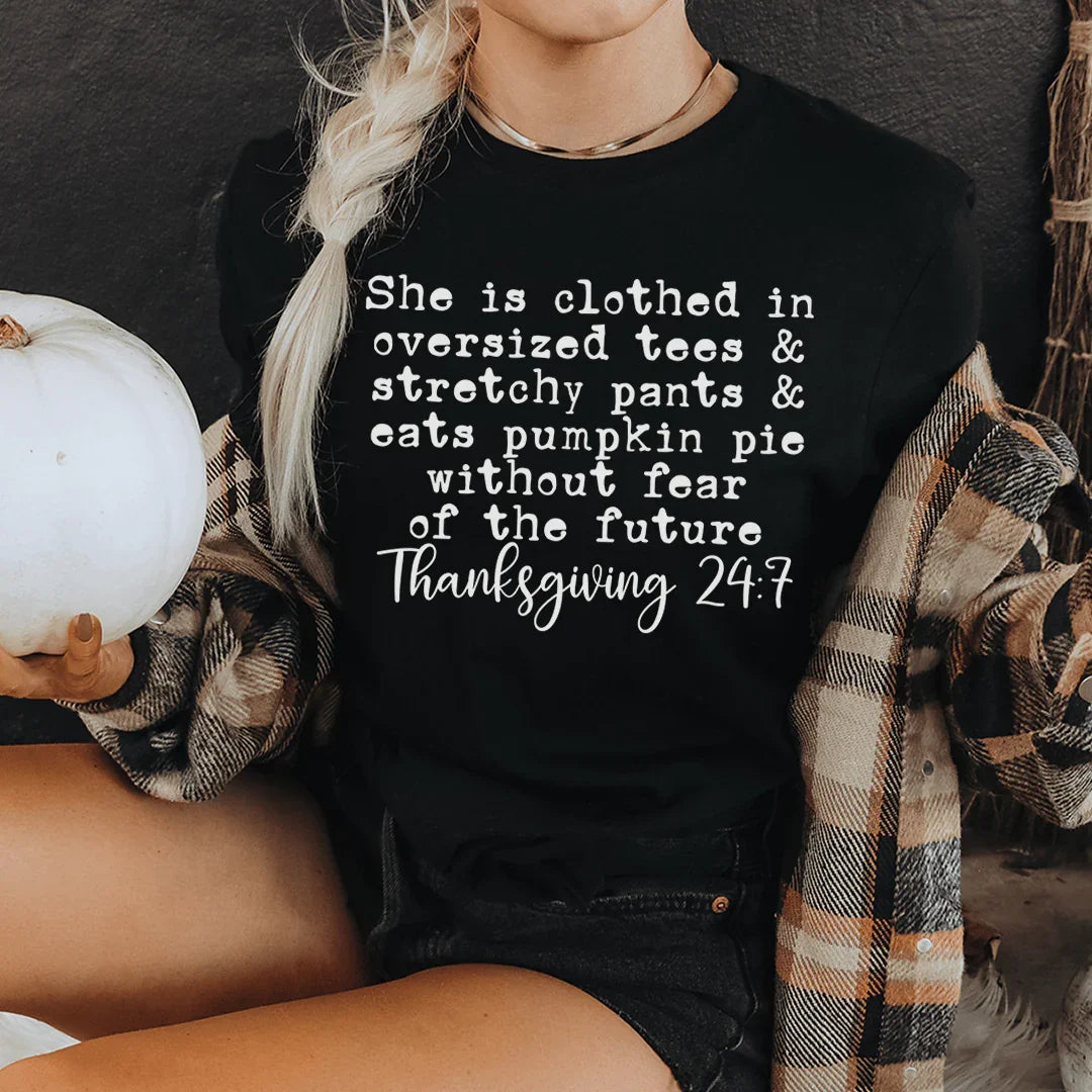 Thanksgiving 24/7 Tee Black Heather / S Peachy Sunday T-Shirt