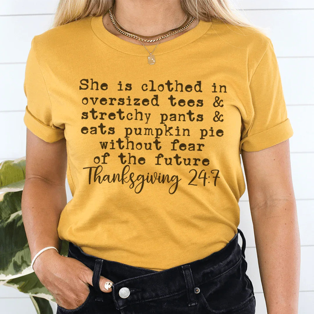 Thanksgiving 24/7 Tee Mustard / S Peachy Sunday T-Shirt