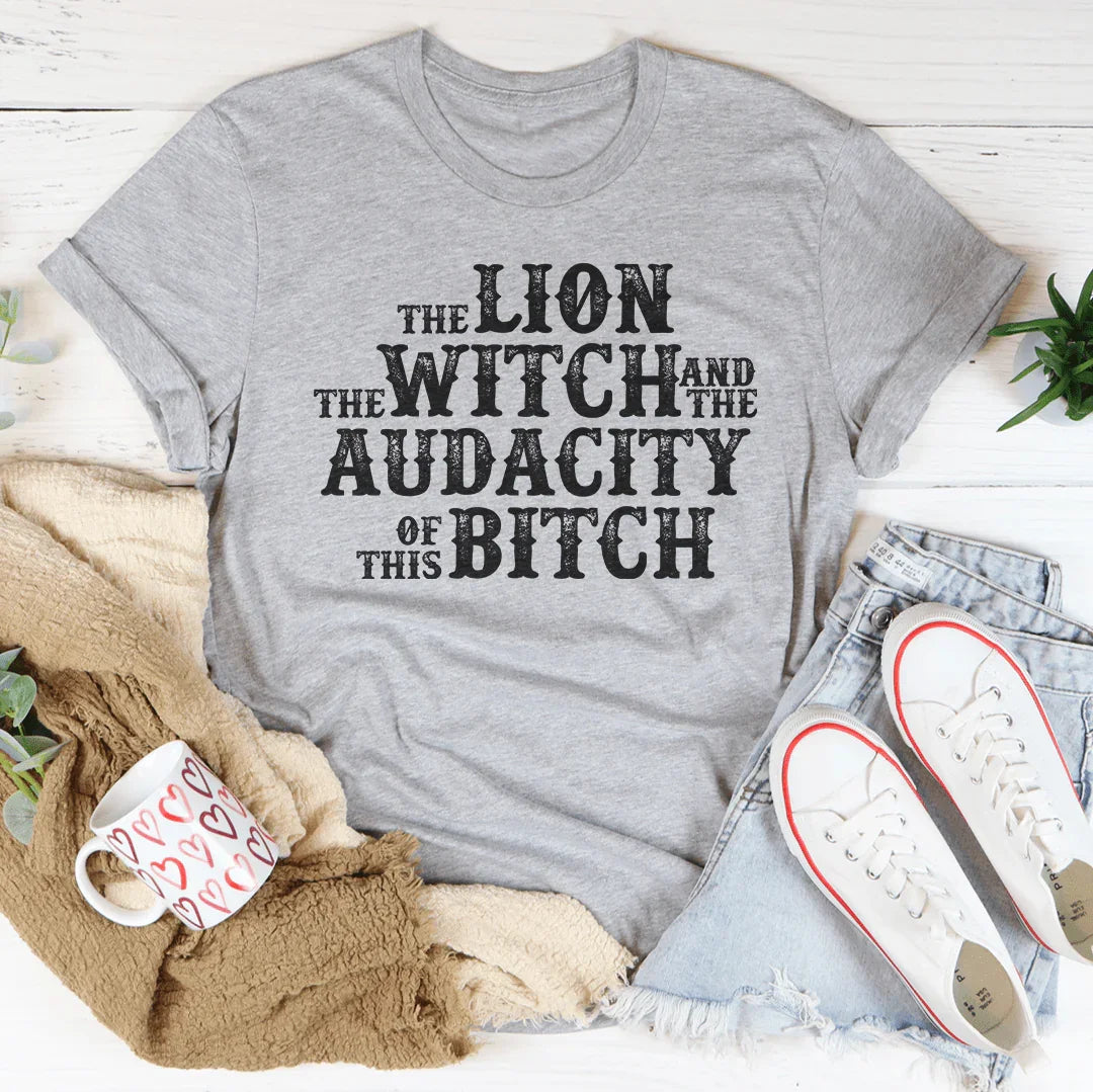 The Lion The Witch & The Audacity Of This B Tee Athletic Heather / S Peachy Sunday T-Shirt