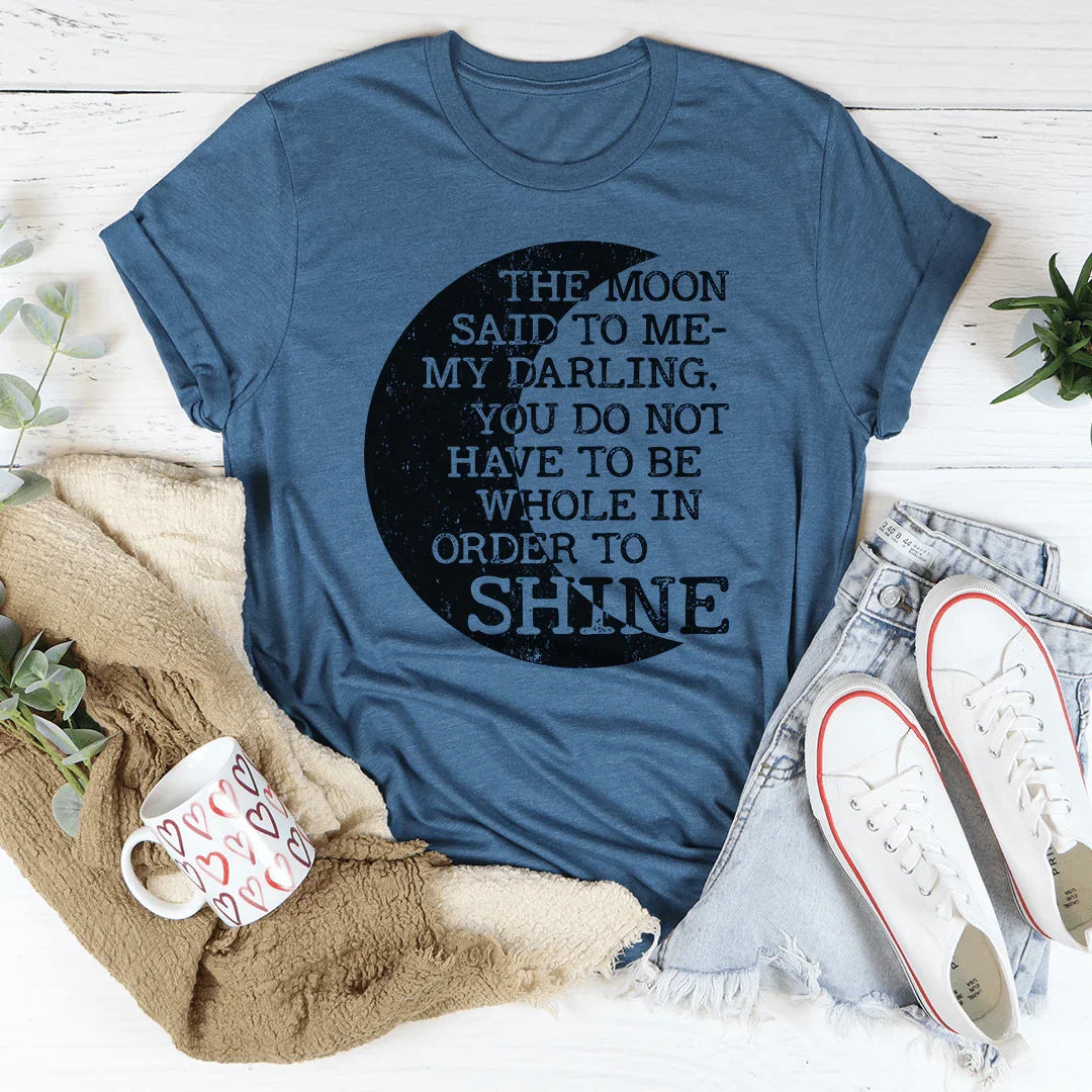 The Moon Said To Me Tee Heather Deep Teal / S Peachy Sunday T-Shirt