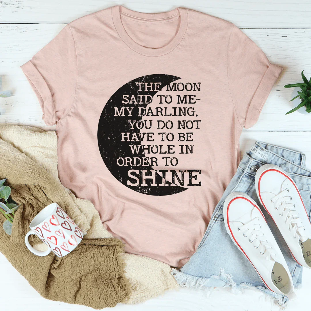 The Moon Said To Me Tee Heather Prism Peach / S Peachy Sunday T-Shirt