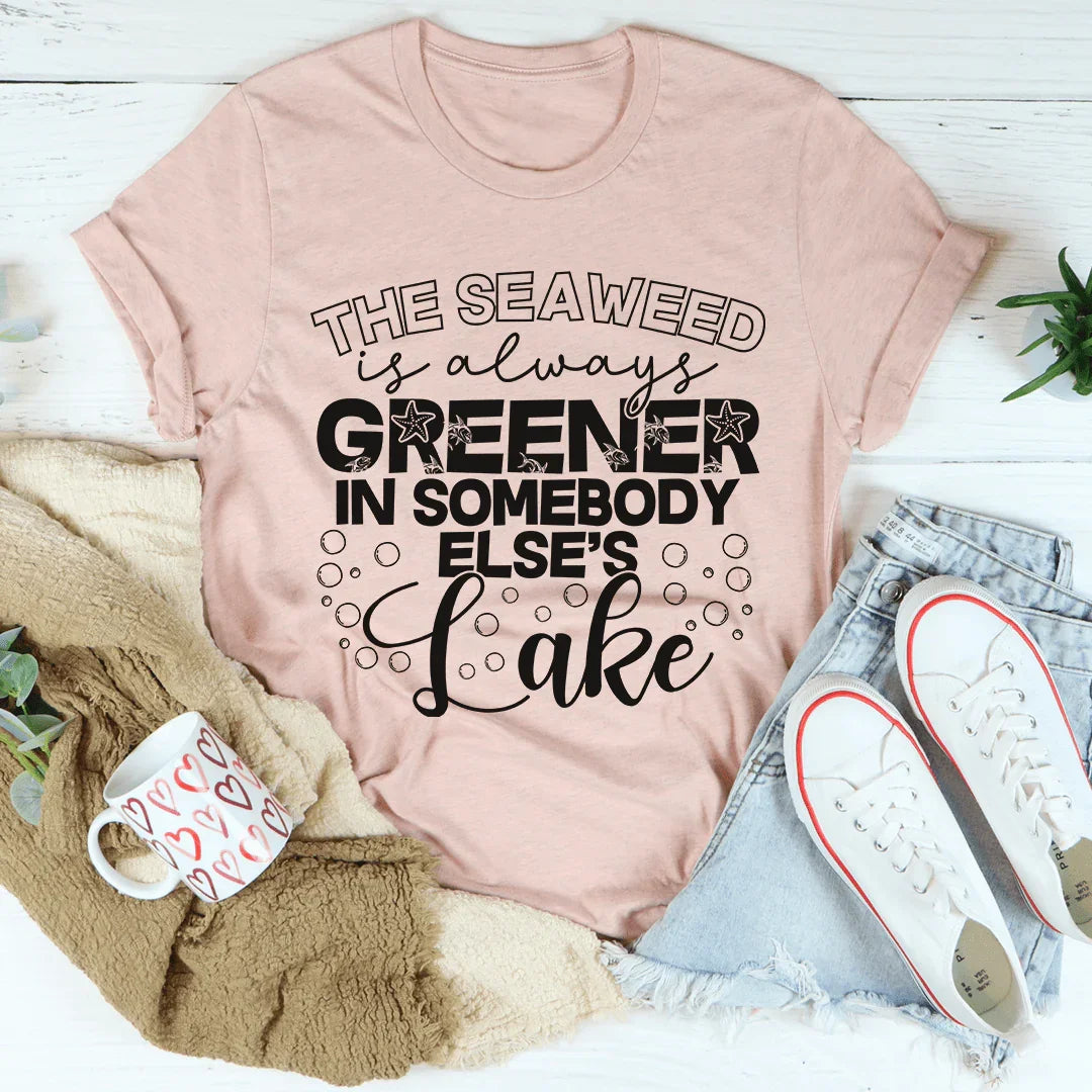 The Seaweed Is Always Greener In Somebody Else's Lake Tee Heather Prism Peach / S Peachy Sunday T-Shirt