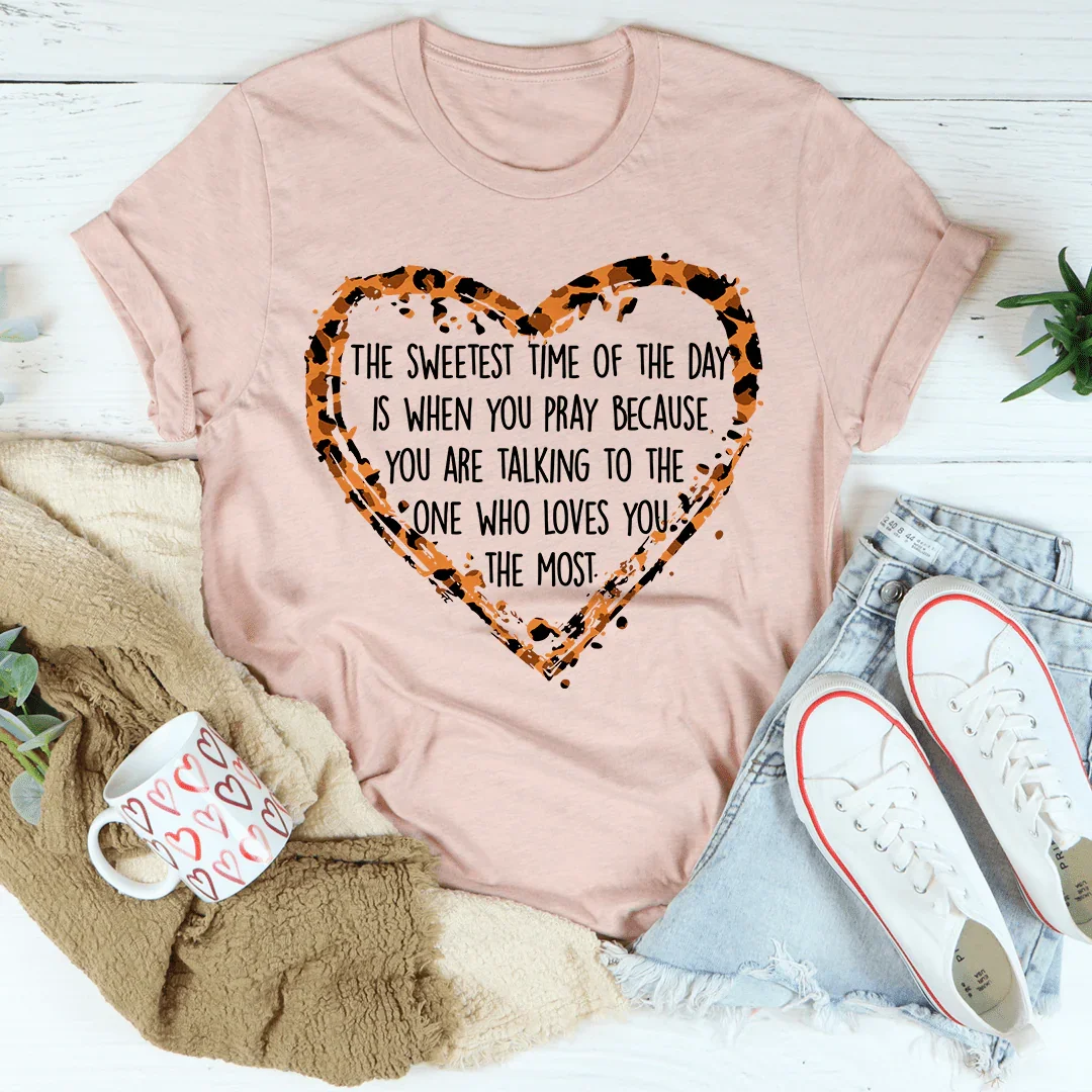 The Sweetest Time Of The Day Tee Heather Prism Peach / S Peachy Sunday T-Shirt