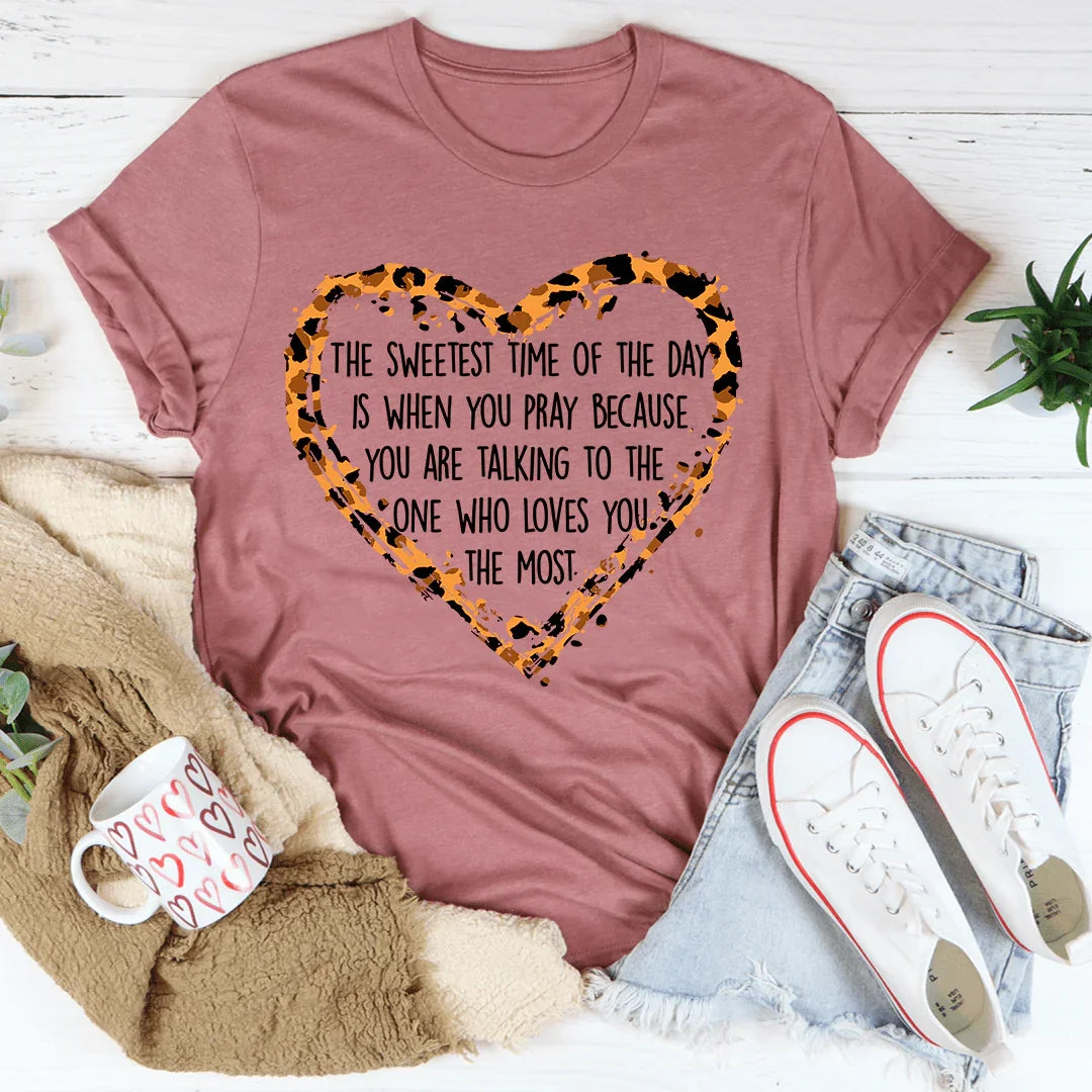 The Sweetest Time Of The Day Tee Mauve / S Peachy Sunday T-Shirt