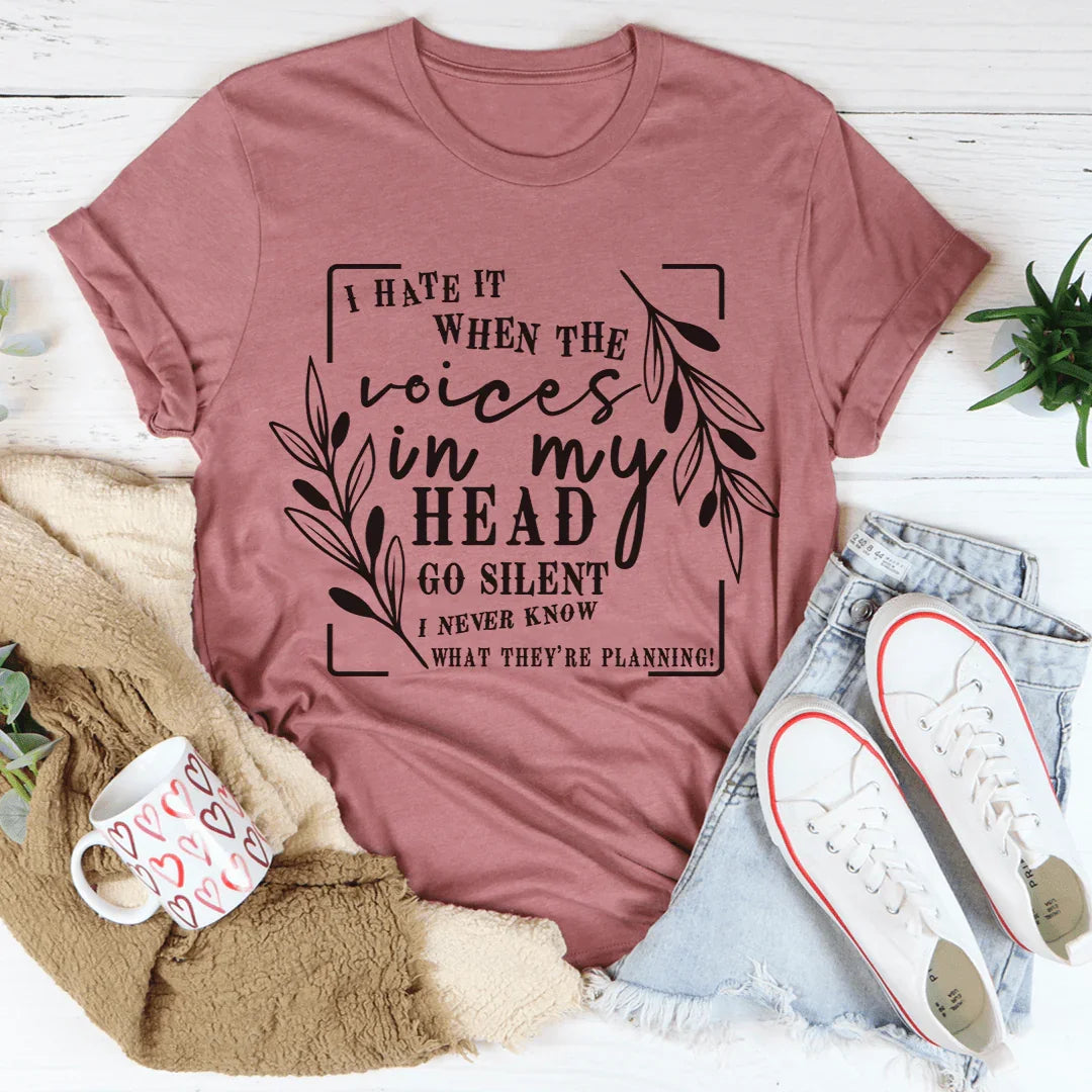 The Voices In My Head Tee Mauve / S Peachy Sunday T-Shirt