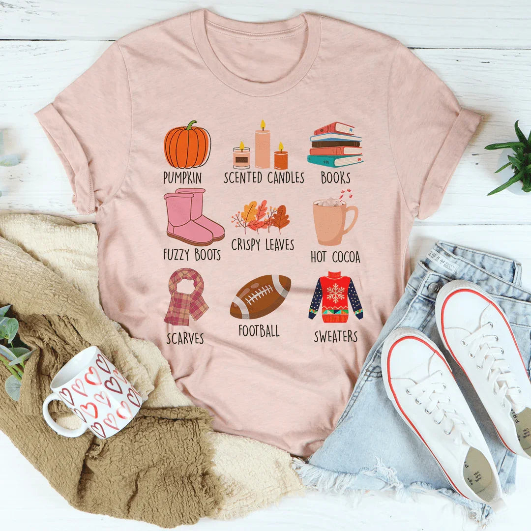 Things I Love About Fall Tee Heather Prism Peach / S Peachy Sunday T-Shirt