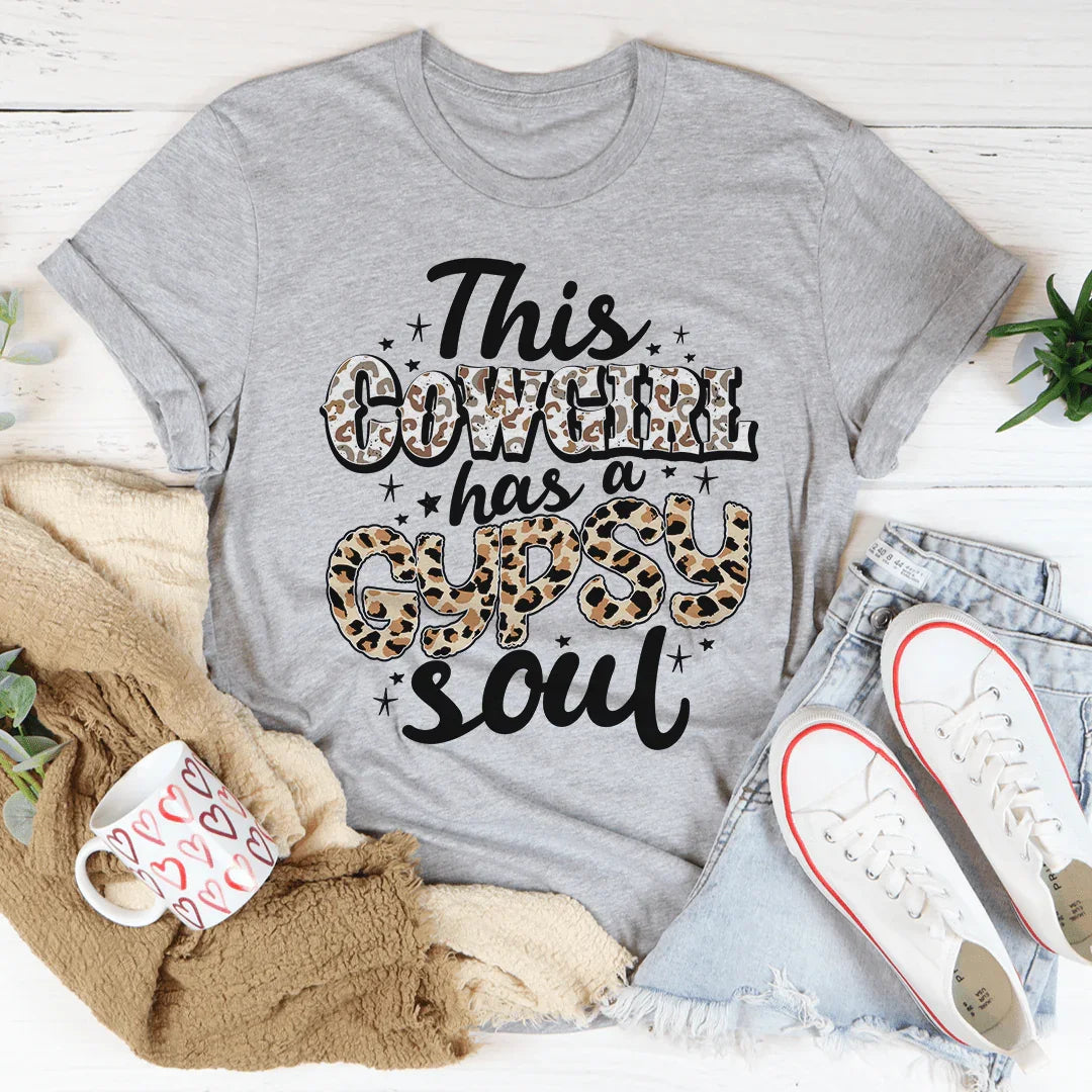 This Cowgirl Has A Gypsy Soul Tee Athletic Heather / S Peachy Sunday T-Shirt