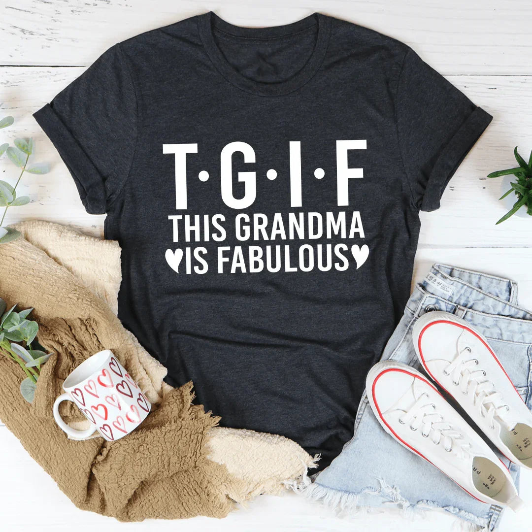 This Grandma Is Fabulous Tee Dark Grey Heather / S Peachy Sunday T-Shirt