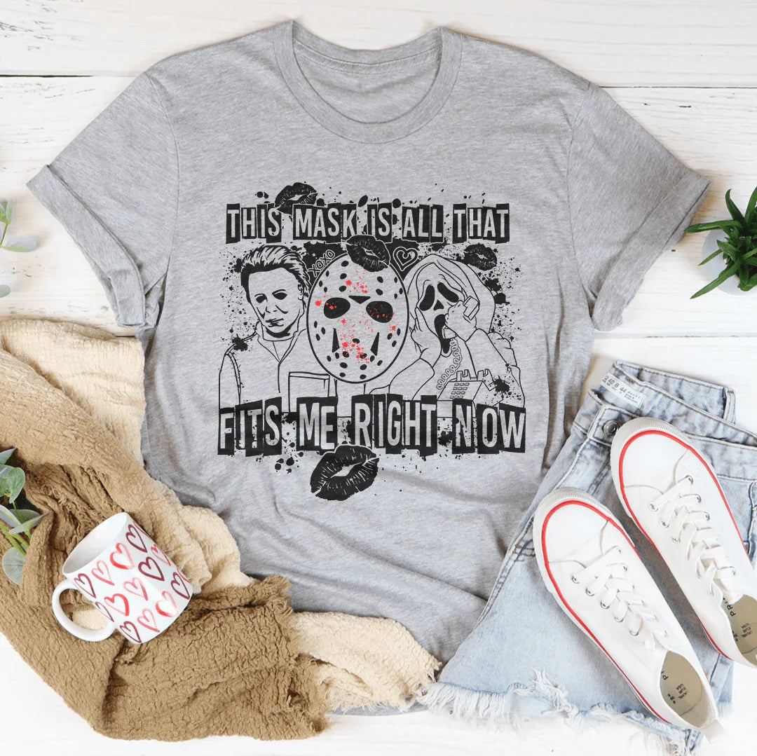 This Mask Is All That Fits Me Right Now Halloween Tee Athletic Heather / S Printify T-Shirt T-Shirt