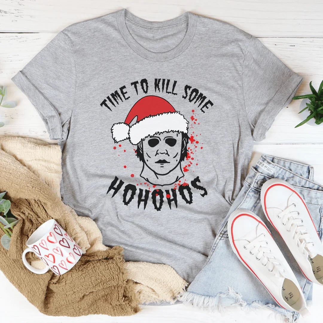 Time To Kill Some Ho Ho Hos Tee Athletic Heather / S Peachy Sunday T-Shirt