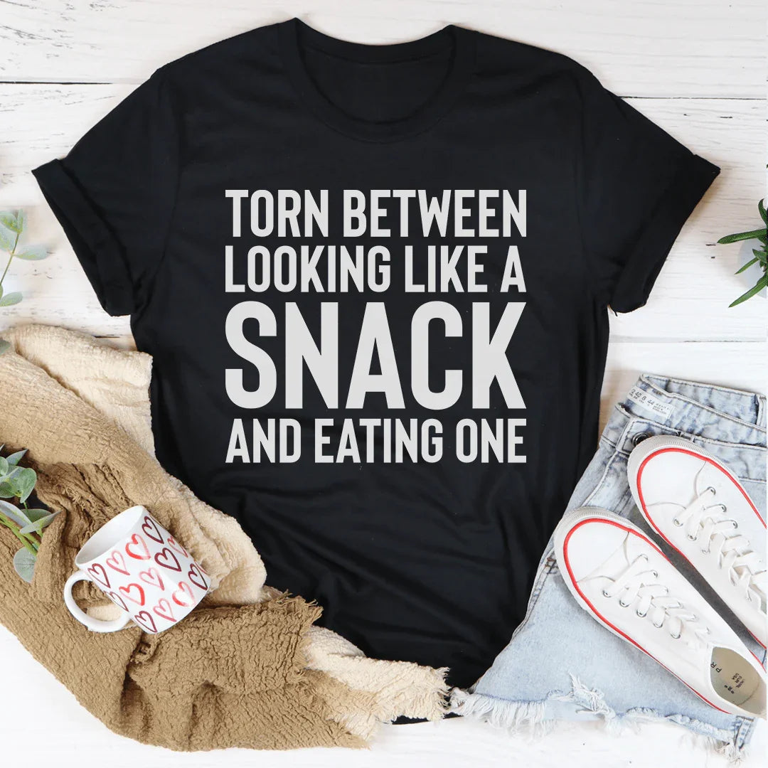 Torn Between Looking Like A Snack And Eating One Tee Peachy Sunday T-Shirt