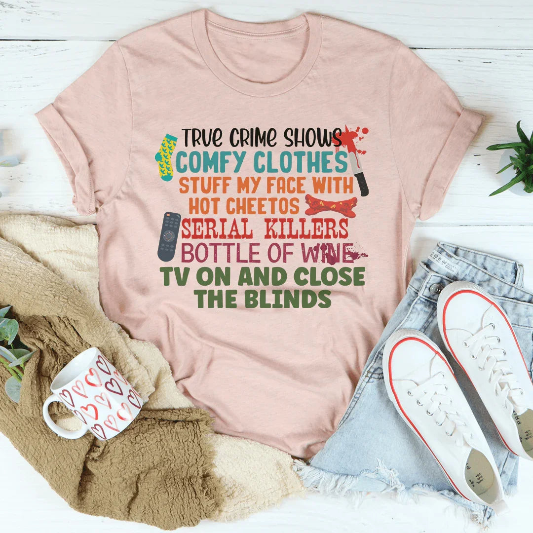 True Crime Shows Comfy Clothes Bottle Of Wine Tee Heather Prism Peach / S Peachy Sunday T-Shirt
