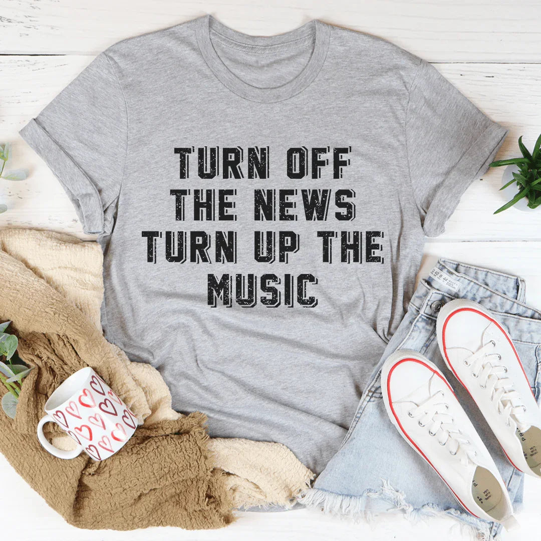Turn Up The Music Tee Athletic Heather / S Peachy Sunday T-Shirt