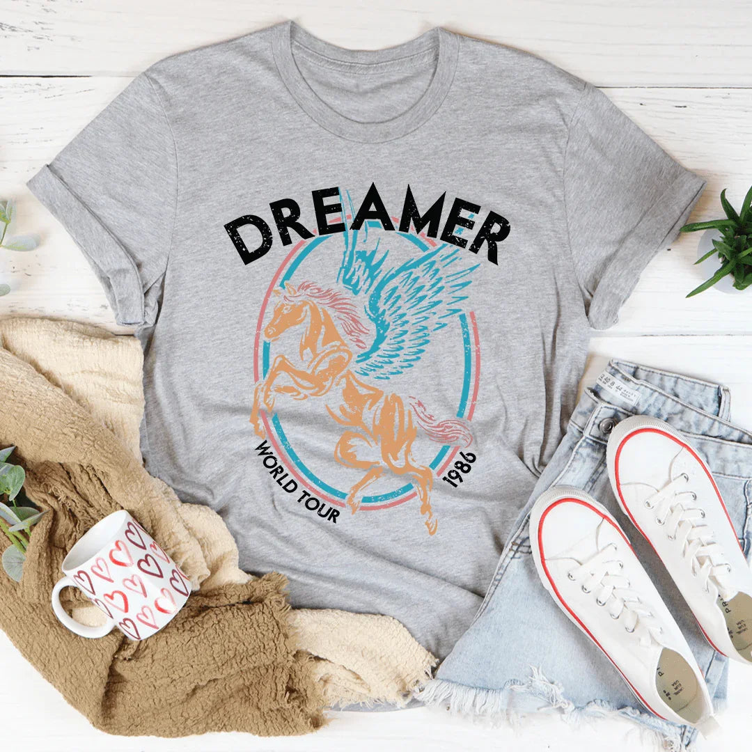 Vintage Inspired Dreamer World Tour Tee Athletic Heather / S Peachy Sunday T-Shirt