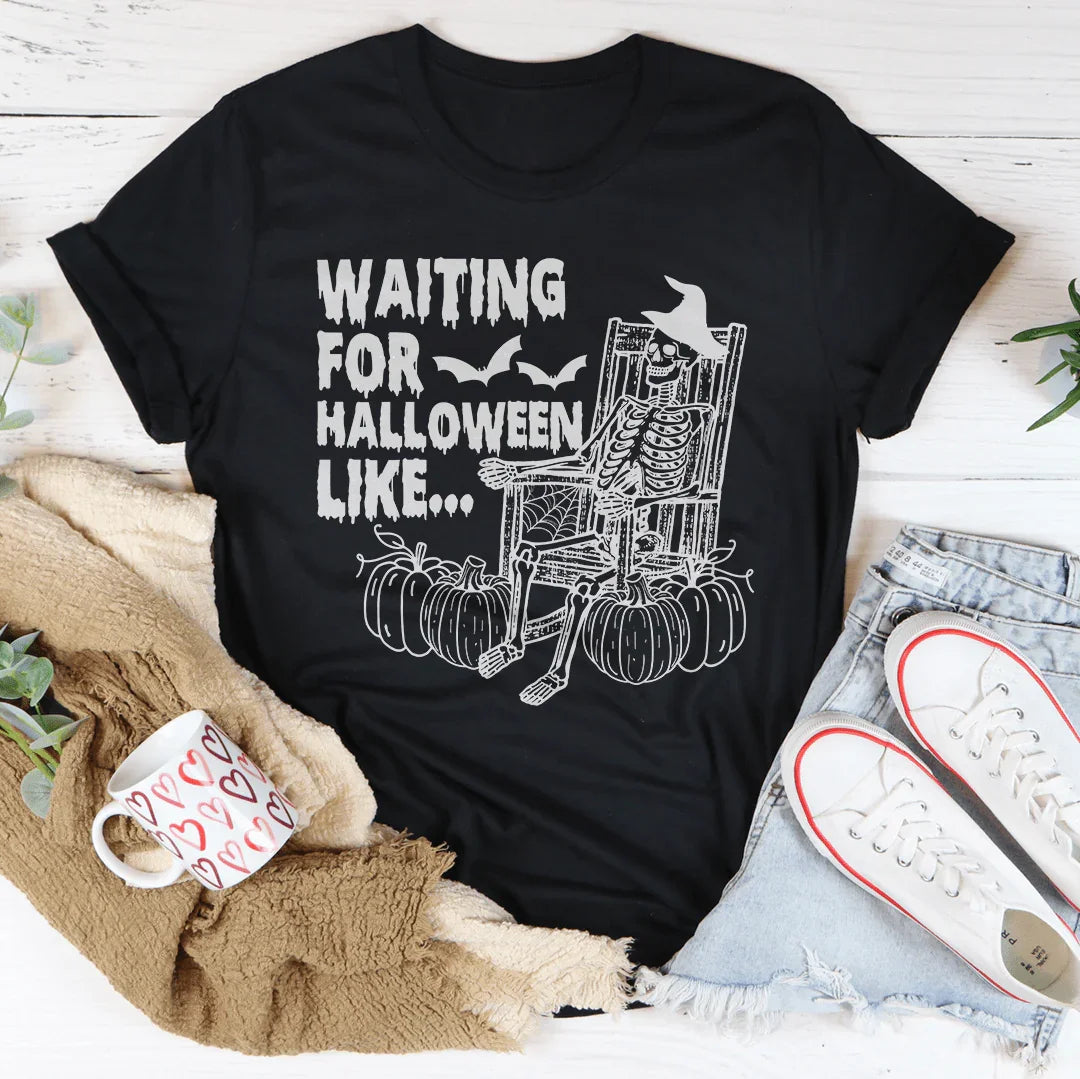 Waiting For Halloween Like Tee Peachy Sunday T-Shirt