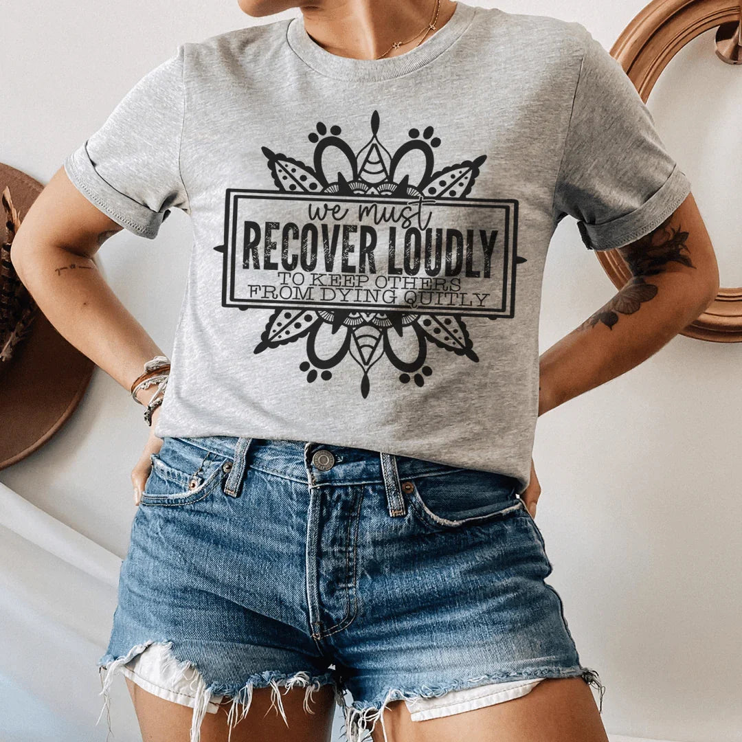 We Must Recover Loudly Tee Athletic Heather / S Peachy Sunday T-Shirt