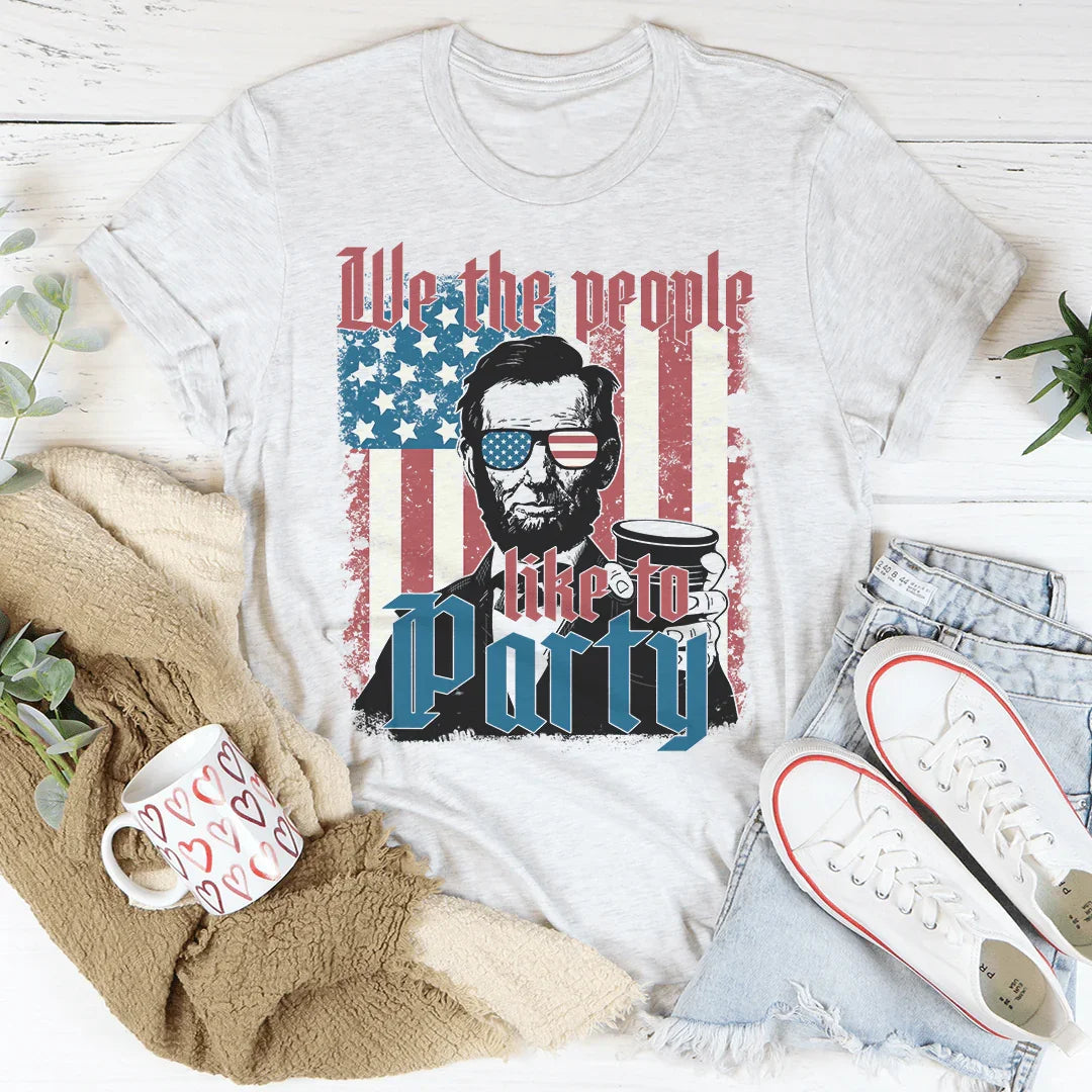 We The People Like To Party Tee Peachy Sunday T-Shirt
