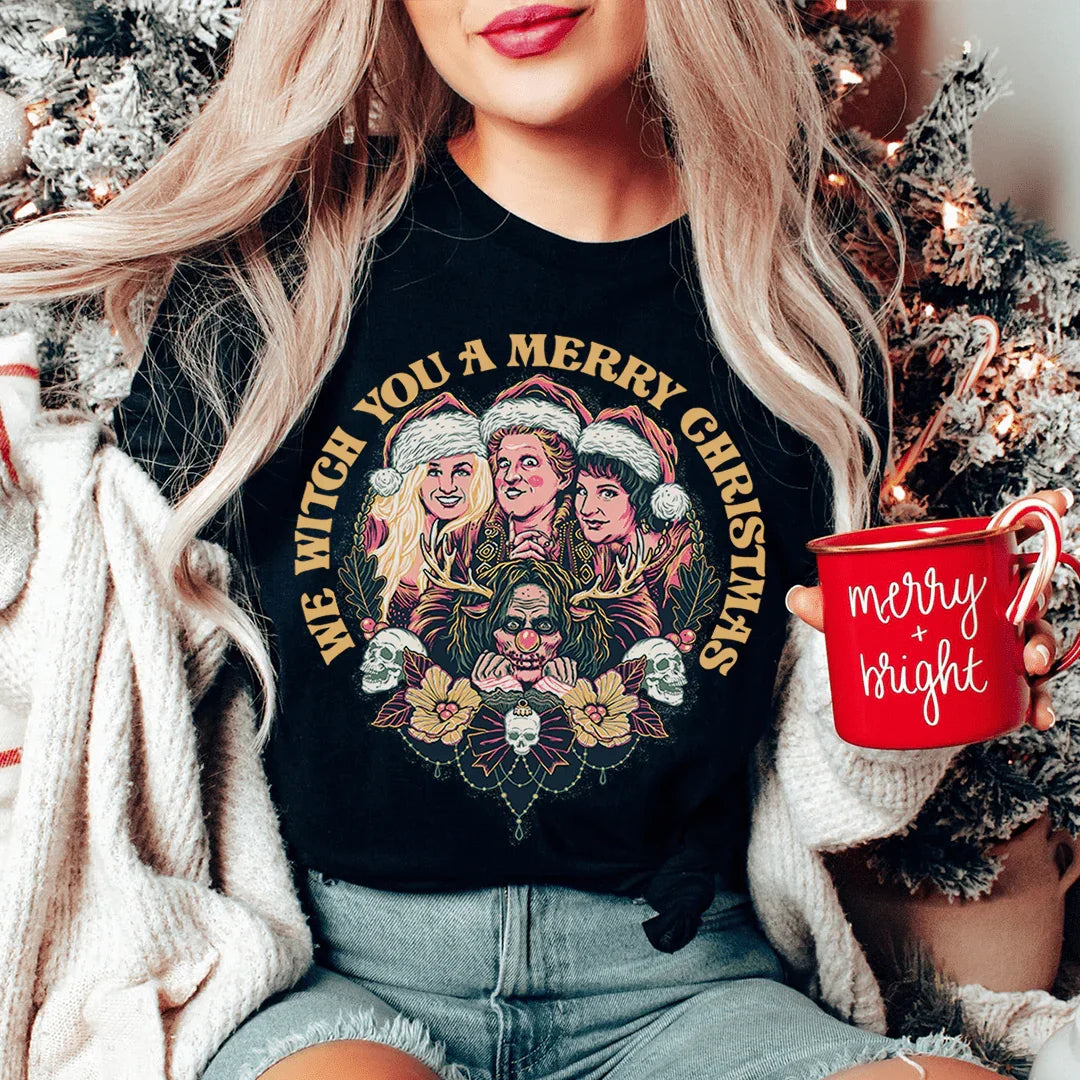 We Witch You A Merry Christmas Tee Printify T-Shirt T-Shirt