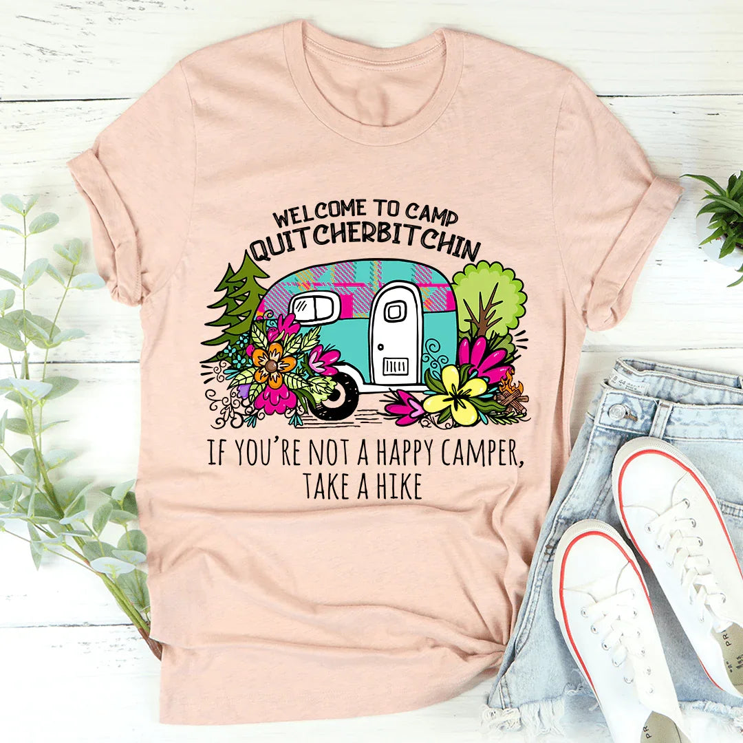 Welcome To Camp Quitcherbitchin Tee Heather Prism Peach / S Peachy Sunday T-Shirt