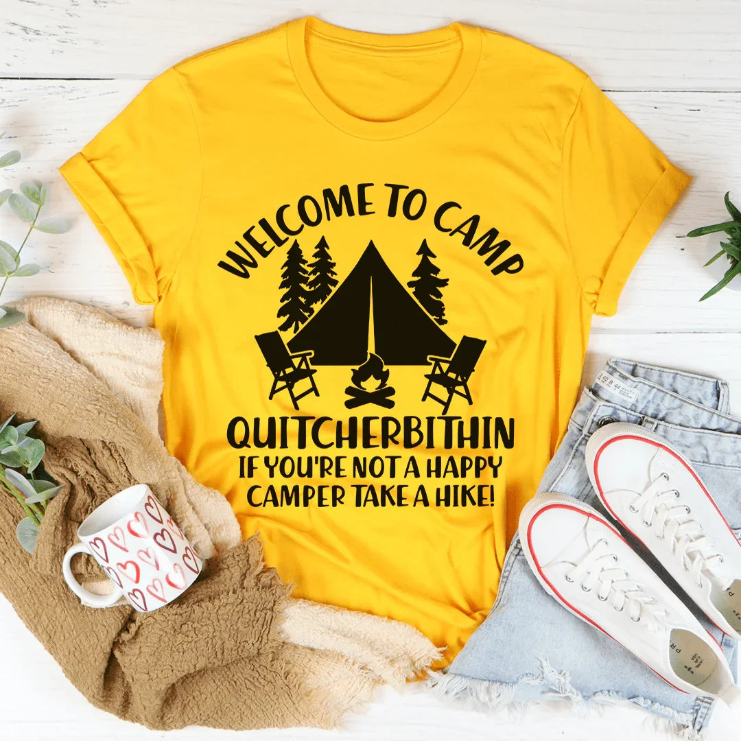 Welcome To Camp Quitcherbithin Tee Mustard / S Peachy Sunday T-Shirt