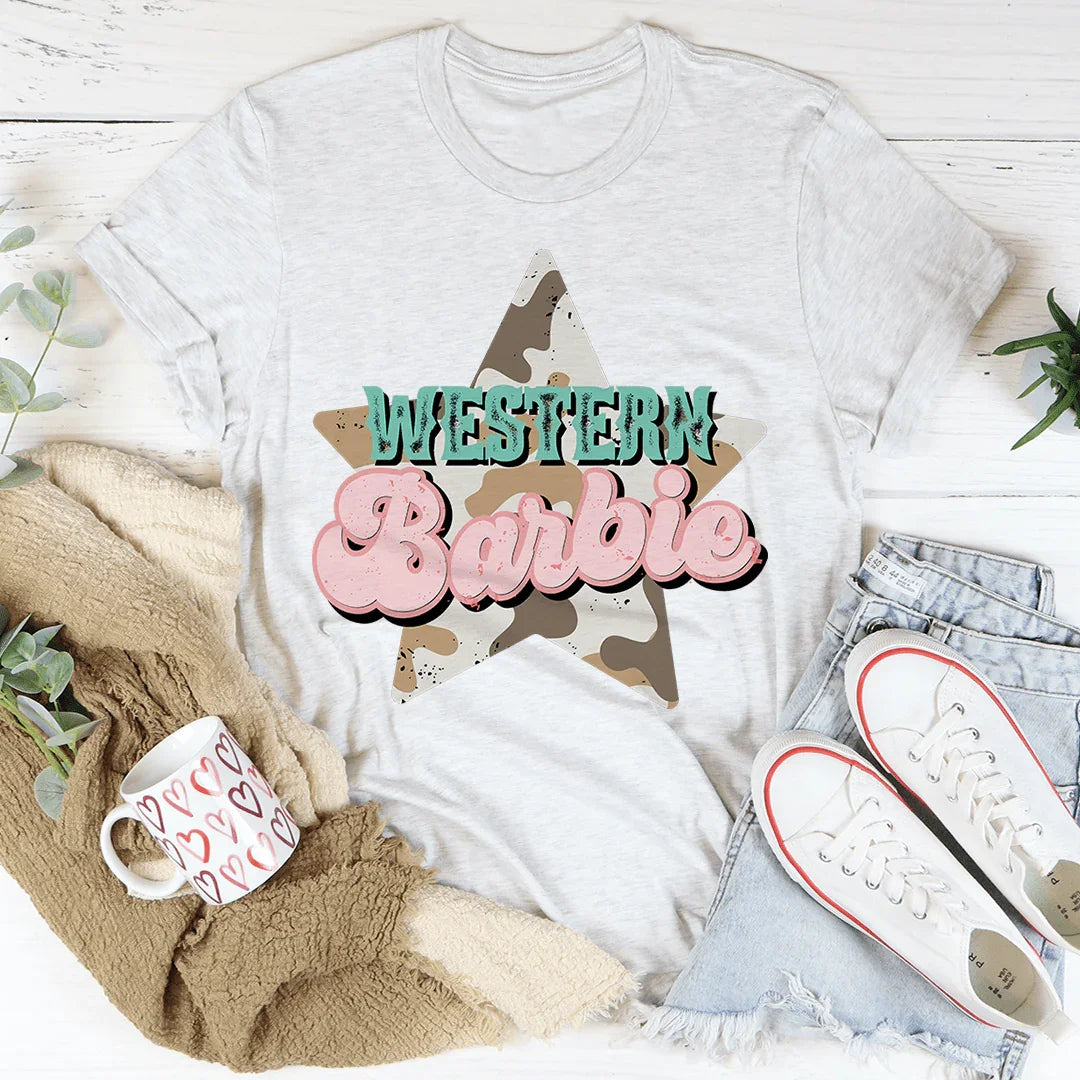 Western Barbie Star Tee Ash / S Peachy Sunday T-Shirt