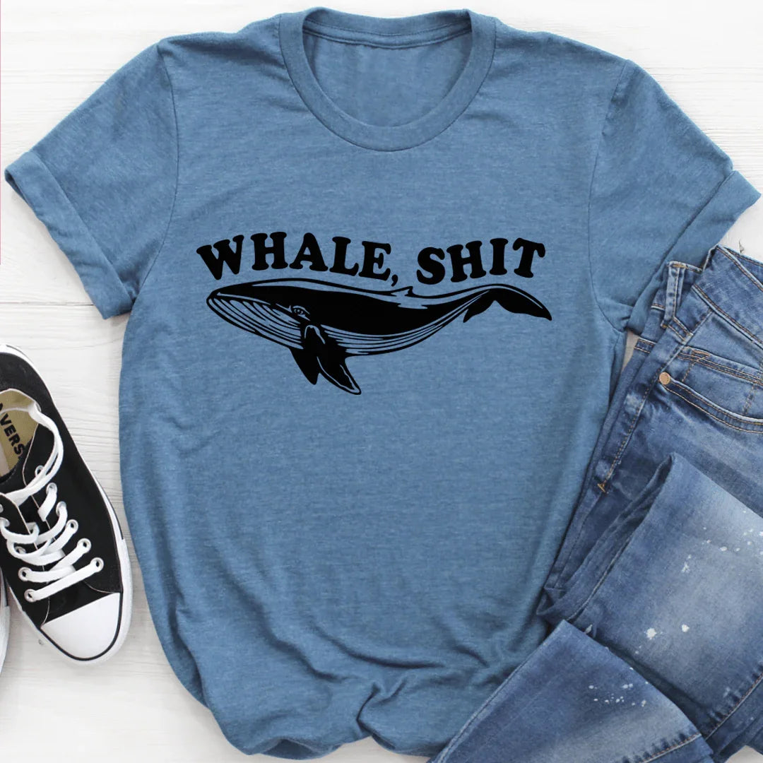 Whale Tee Steel Blue / S Peachy Sunday T-Shirt