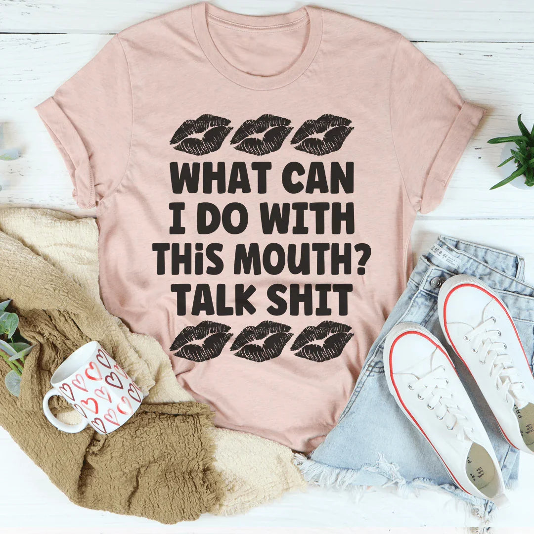 What Can I Do With This Mouth Tee Heather Prism Peach / S Peachy Sunday T-Shirt