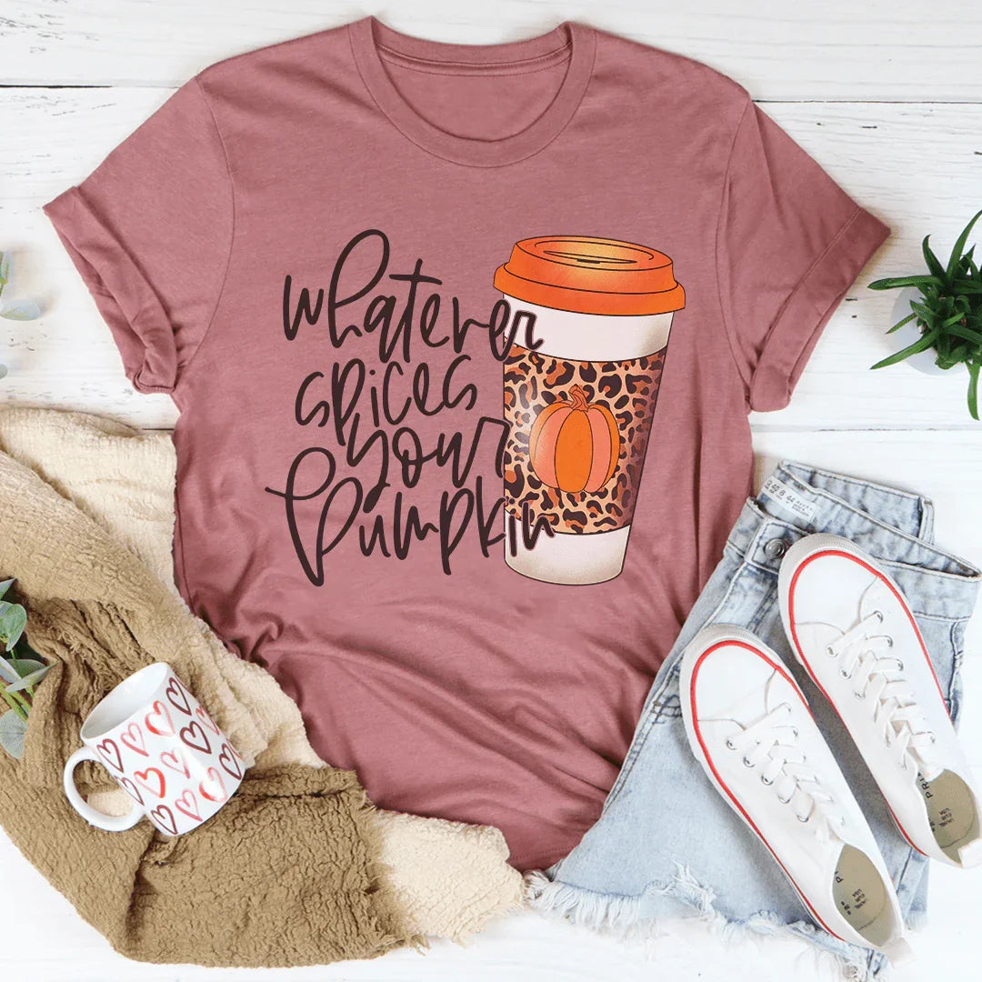 Whatever Spices Your Pumpkin Coffee Tee Peachy Sunday T-Shirt