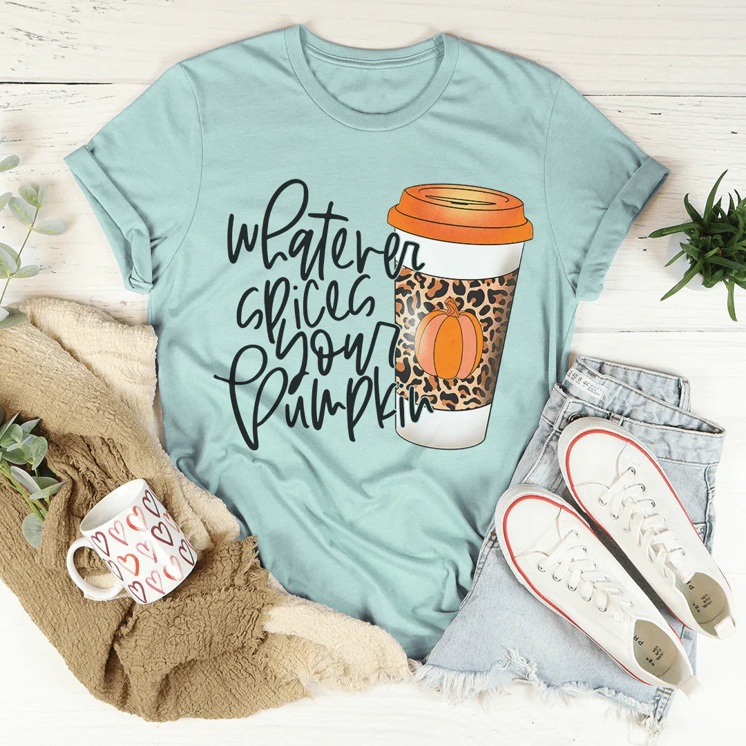 Whatever Spices Your Pumpkin Coffee Tee Peachy Sunday T-Shirt