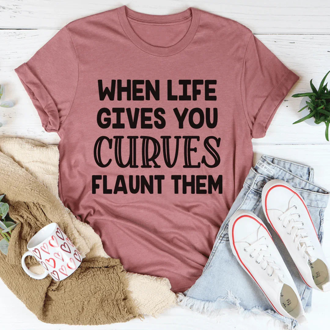When Life Gives You Curves Tee Mauve / S Peachy Sunday T-Shirt