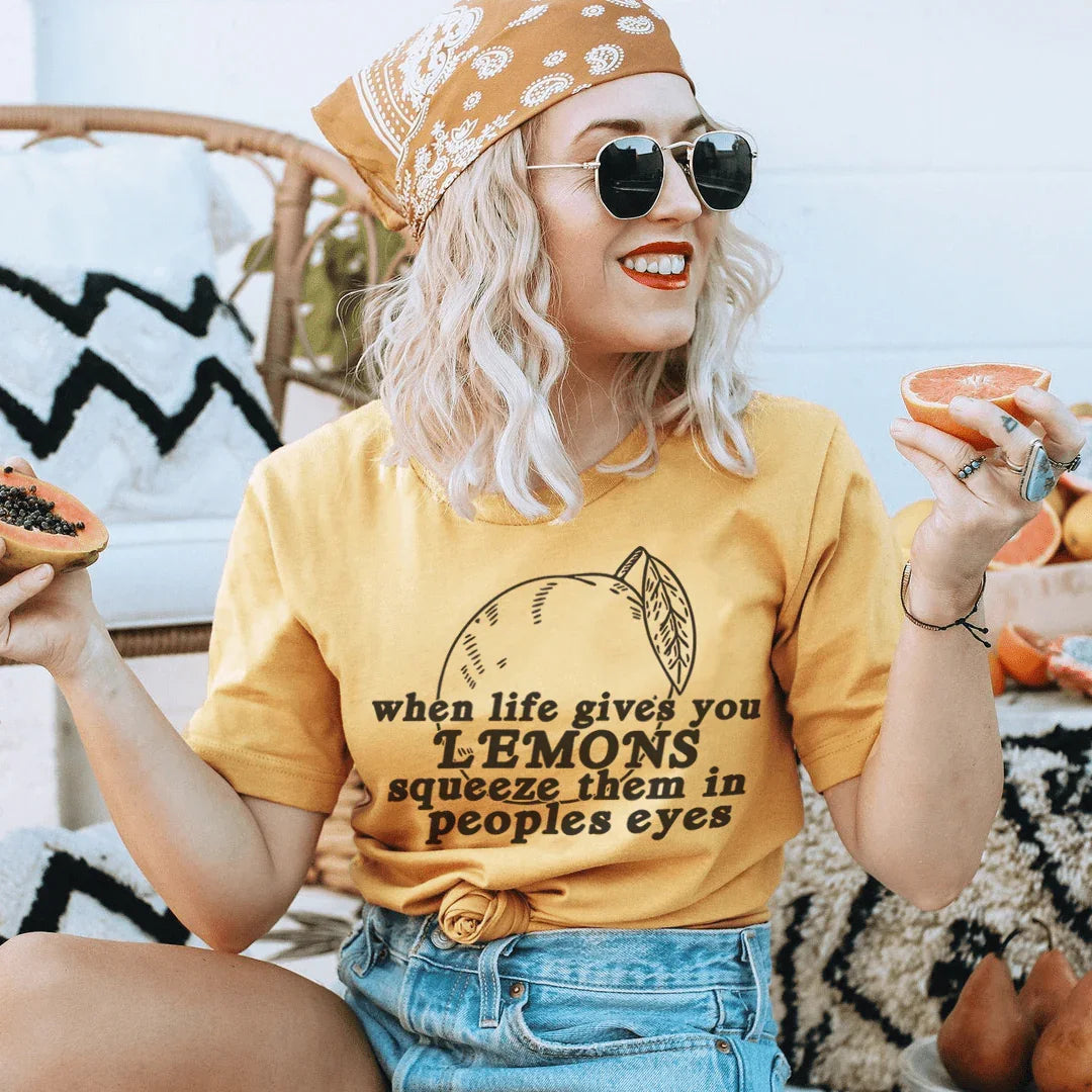 When Life Gives You Lemons Tee Mustard / S Peachy Sunday T-Shirt