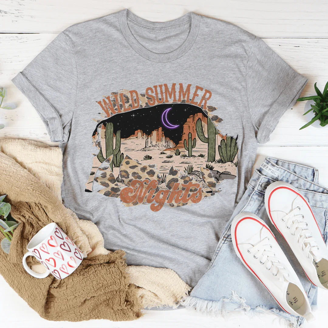 Wild Summer Nights Tee Athletic Heather / S Peachy Sunday T-Shirt